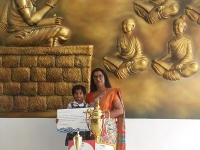 Ms Advika Sunish of LKG secured 1st Rank in the international level in english conducted by Maars Spell Bee at Bangalore. copy copy scaled