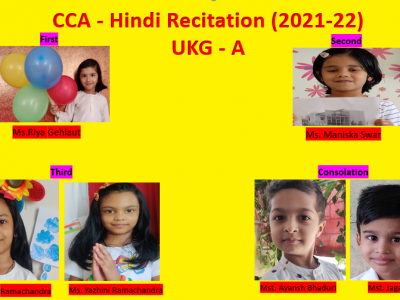 UKG-A Hindi Recitation